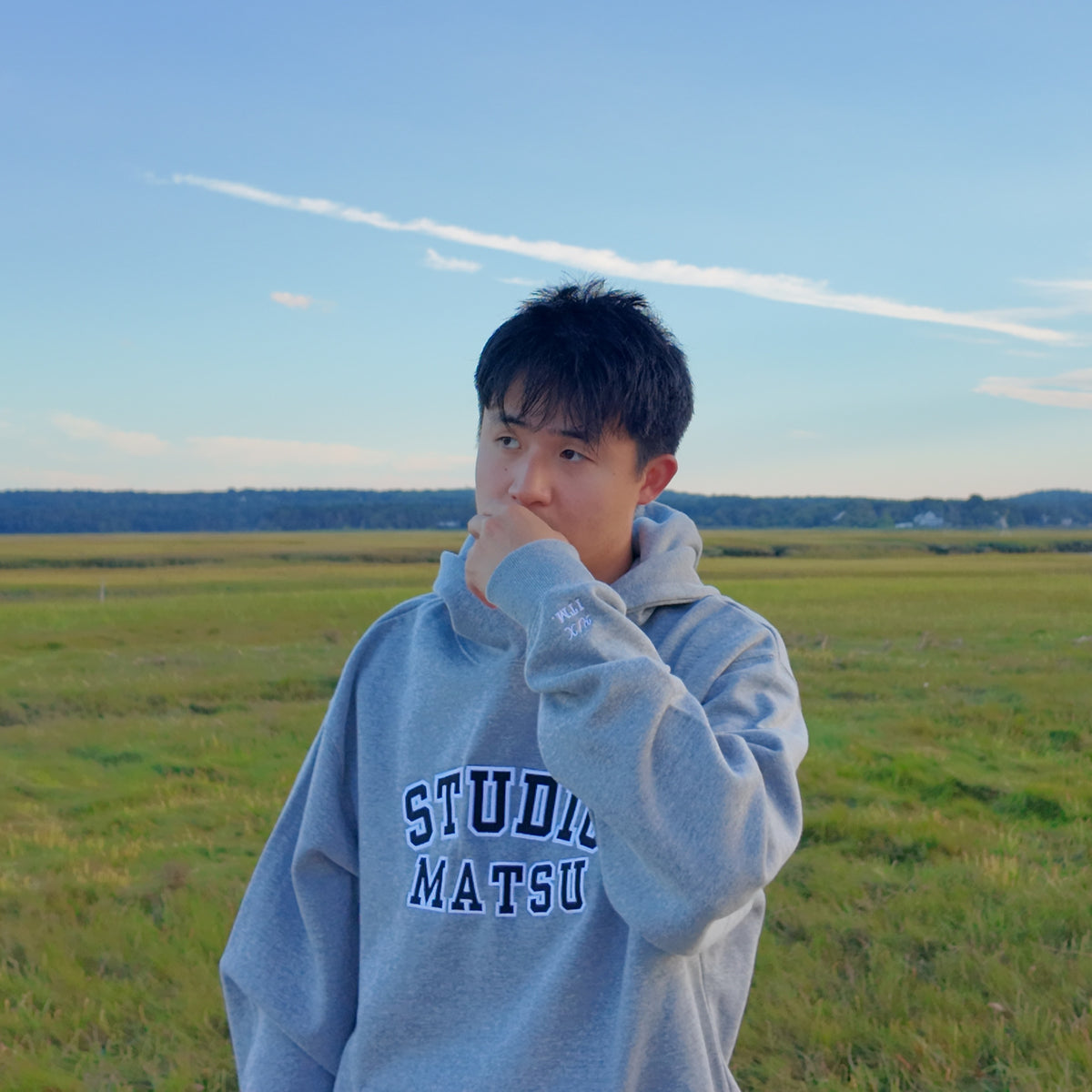 STUDIO MATSU VARSITY HOODIE (GREY)