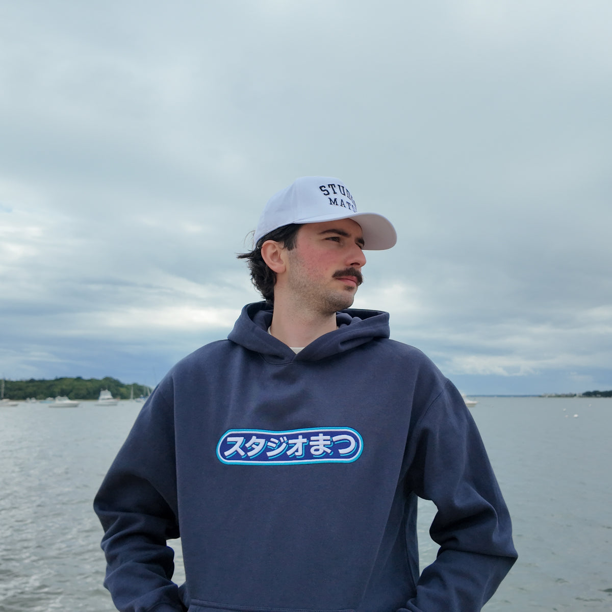 STUDIO MATSU KANA HOODIE (NAVY)